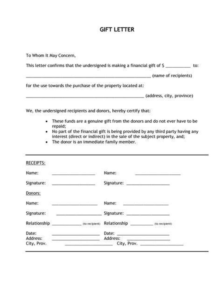 Letter of Gift Samples Examples, Format and How To Write Letter of